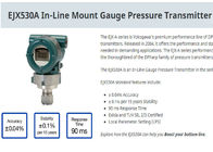 Transmissor de fluxo industrial da pressão diferencial de EJX530A com medida exata