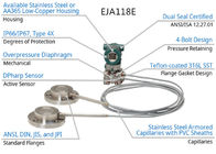 Transmissor de pressão diferencial de Yokogawa EJA118E com selos remotos do diafragma