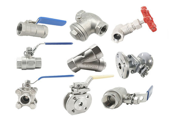 linha compacta sanitária do NPT da válvula de bola de 304 316 Ss com a gaxeta sem fôlego espiral