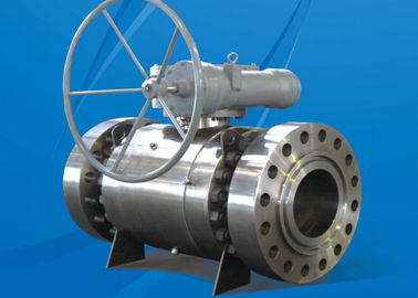 Pressão de conexão de flange Classe600 Trunnion montado válvula de esfera Verme caixa de engrenagens de bisel Design antistático à prova de fogo
